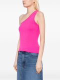 Crush Pink One Shoulder Knit Top 2
