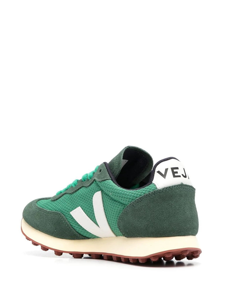 Veja Green White Low Top Trainers 2