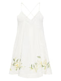Zimmermann White Floral V-neck Mini Dress 1