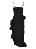 Zimmermann Black Tango Ruffled Midi Dress 1