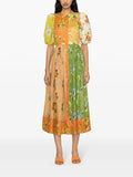Alemais Multicoloured Floral Short Puffed Sleeve Maxi Dress 1