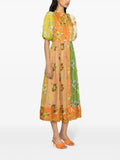 Alemais Multicoloured Floral Short Puffed Sleeve Maxi Dress 2