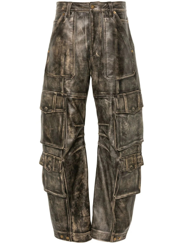 Golden Goose Brown Distressed Pocket Detail Trousers
