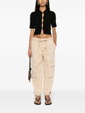 Marant Etoile Beige Drawstring Pocket Detail Trousers 1