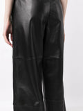 Paige Black Leather Trousers 4