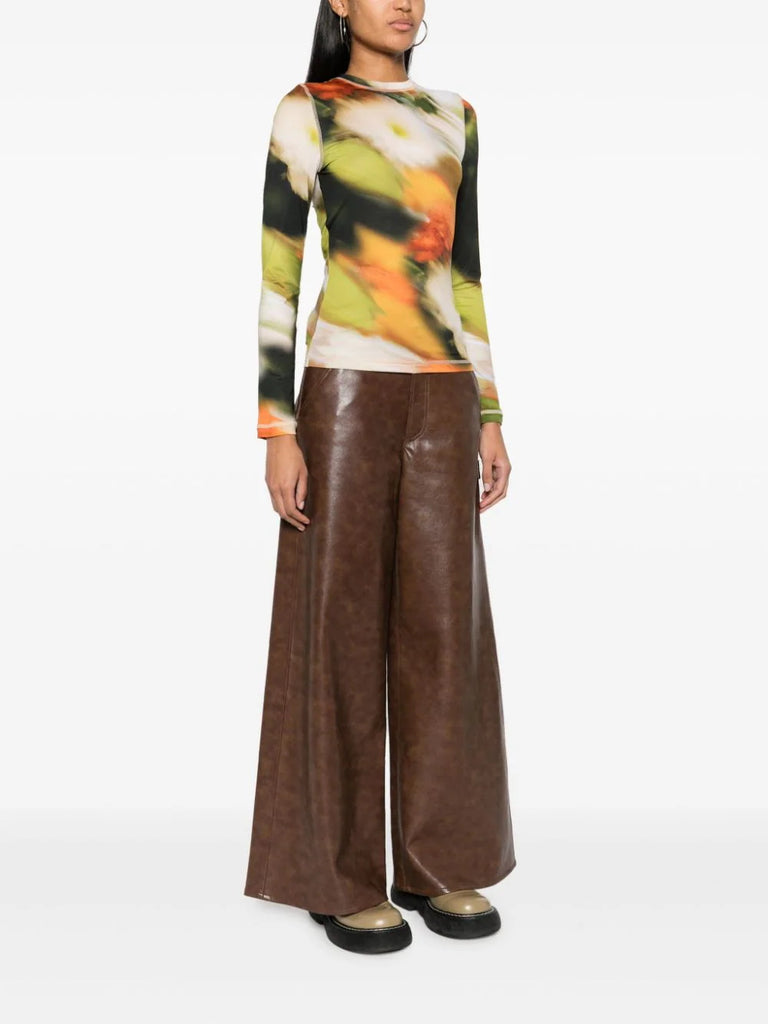 Stine Goya Multicoloured Abstract Floral Print Long Sleeve Top 2