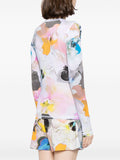Stine Goya Multicoloured Abstract Floral Print Long Sleeve Top 3