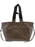 Isabel Marant Brown  Crinkled Leather Tote Bag