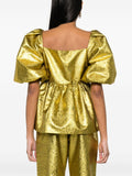 Stine Goya Gold Short Puffed Sleeve Top 3