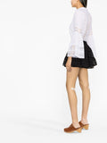 Charo Ruiz Ibiza Black Embroidered Floral Lace Mini Skirt 3
