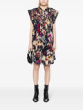 Marant Etoile Multicoloured Abstract Print Sleeveless Mini Dress 1