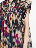 Marant Etoile Multicoloured Abstract Print Sleeveless Mini Dress 4
