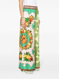 Alemais Silk Multicoloured Print Trousers 2