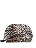 Ganni Brown Leopard Print Clutch Bag