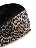 Ganni Brown Leopard Print Clutch Bag 3