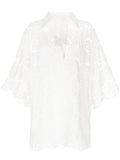 Zimmermann White Embroidered Blouse