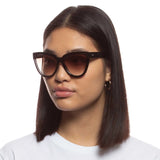 Le Specs Thick Brown Cat Eye Sunglasses 3
