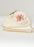 Ivory 'Carrie' Beaded Corsage Clutch Bag