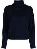 Crush Navy Knitted Roll Neck Sweater