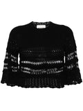 Marant Etoile Black Crochet Knit Top