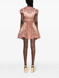 Zimmermann Pink Paisley Print Short Sleeve Mini Dress 3