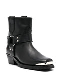 Anine Bing Black Silver Ring Detail Ankle Boots 1