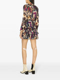 Marant Etoile Multicoloured Abstract Print Tiered Mini Skirt 3