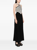 Zimmermann Black White Striped Halterneck Maxi Dress 2