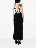 Zimmermann Black White Striped Halterneck Maxi Dress 3