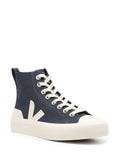 Veja Navy Textured High Top Trainers 1