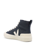 Veja Navy Textured High Top Trainers 2