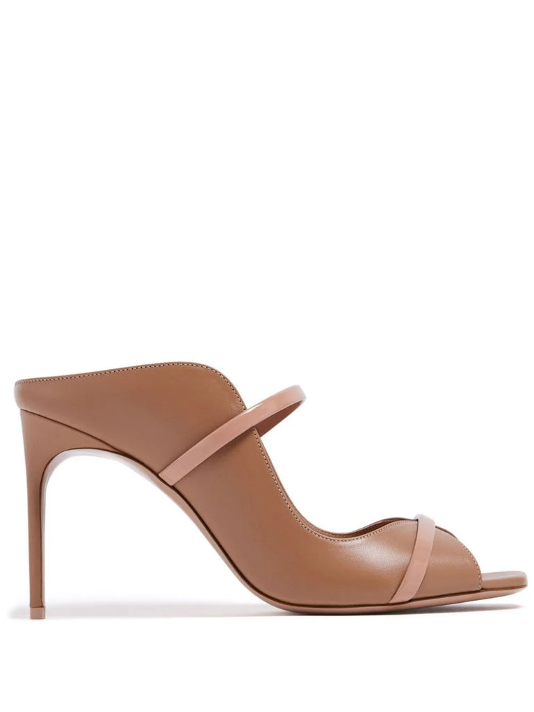Malone Souliers Nude Open Back Heeled Mules
