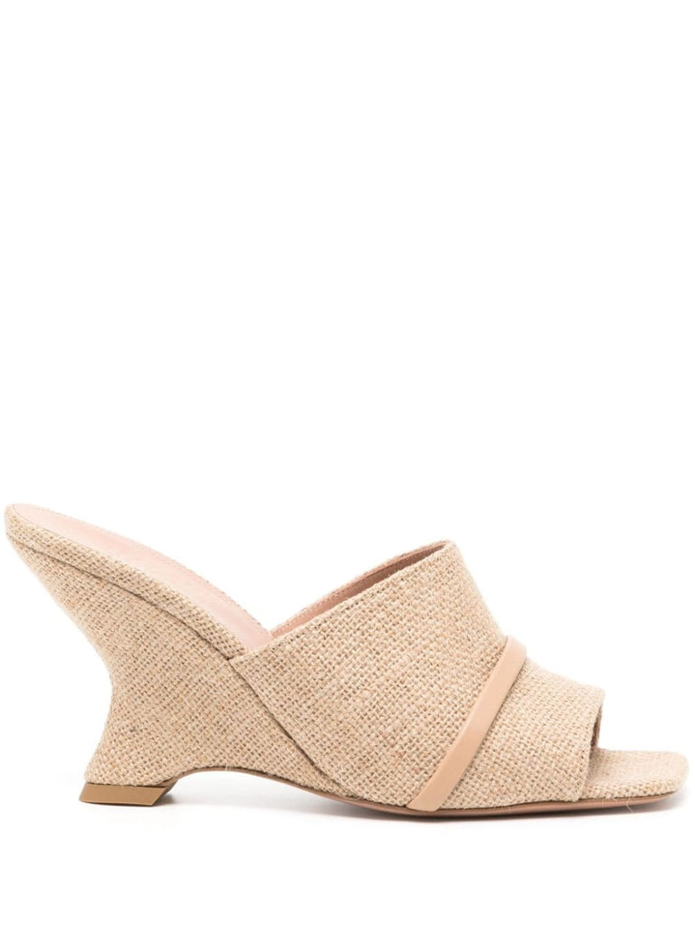 Malone Souliers Beige Wedged Mules