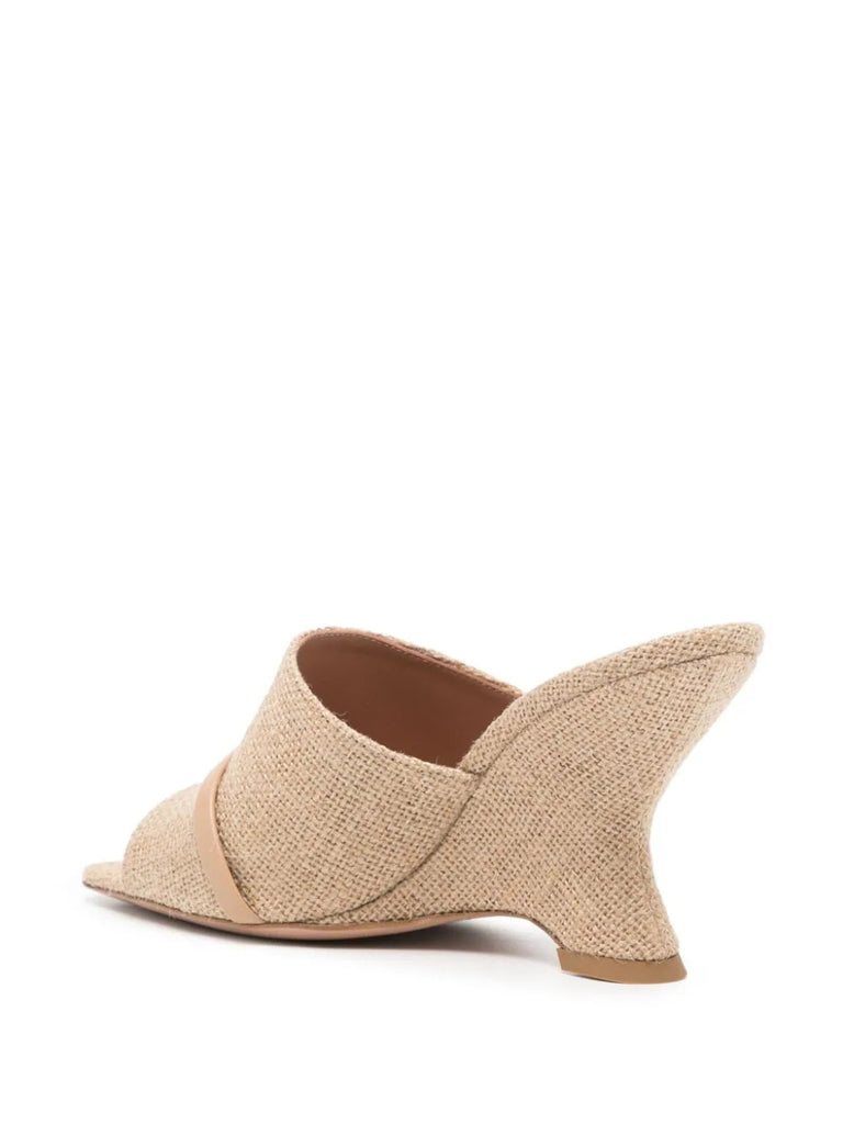 Malone Souliers Beige Wedged Mules 2