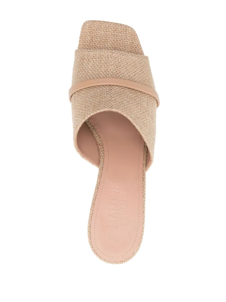 Malone Souliers Beige Wedged Mules 3