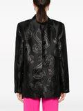 Stine Goya Black Metallic Swirl Print Blazer 3