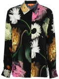 Stine Goya Black Multicoloured Floral Print Shirt