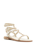 Ash White Gold Studded Buckle Strap Sandals 1