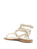 Ash White Gold Studded Buckle Strap Sandals 2