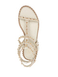 Ash White Gold Studded Buckle Strap Sandals 3