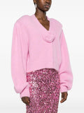 Rotate Pink Rose Knit Cardigan 2