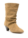 Isabel Marant Beige Slouched Ankle Boots 1