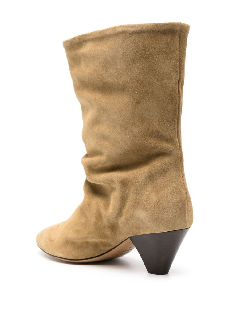 Isabel Marant Beige Slouched Ankle Boots 2