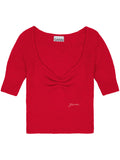 Red 'Brushed Soft Wool Top'