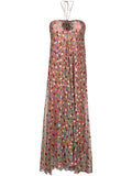 Rixo Multicoloured Patchwork Halterneck Sleeveless Maxi Dress