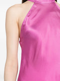 Rixo Pink Orange Ombre Sleeveless Halterneck Midi Dress 4