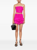 Charo Ruiz Ibiza Pink Embroidered Tiered Hem Mini Skirt 1