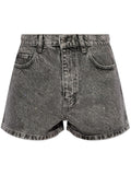 Rotate Grey Rhinestone Denim Shorts