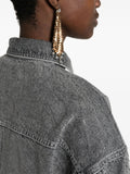 Rotate Grey Denim Rhinestone Embellished Shirt 4