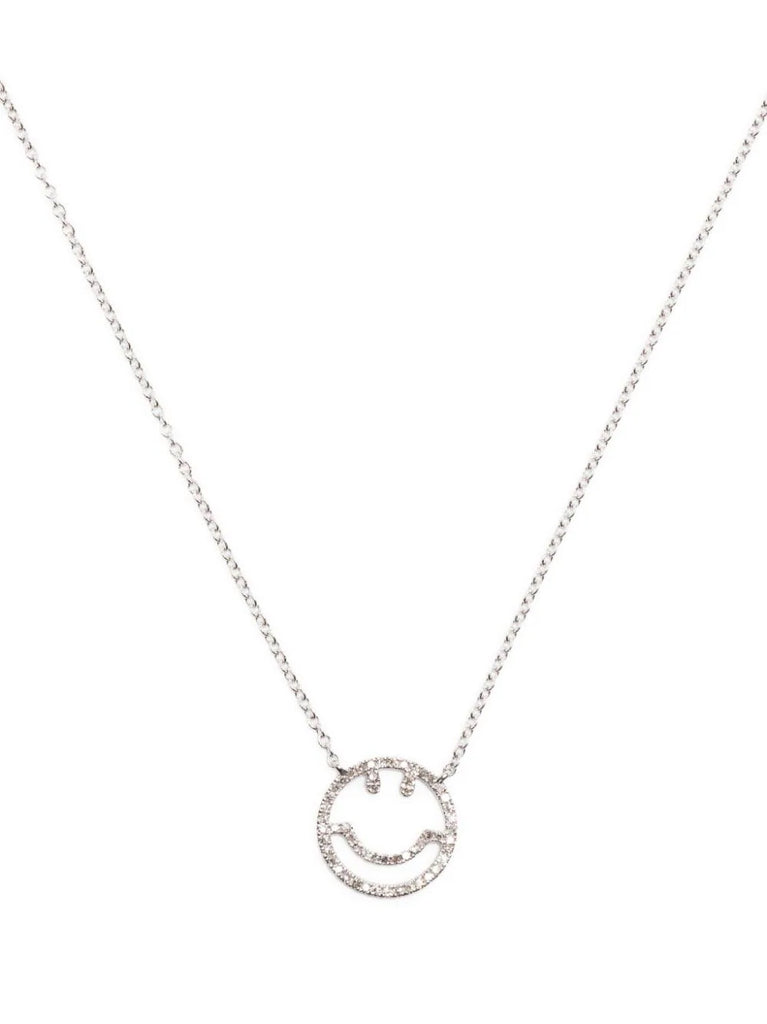 Roxanne First Silver Smiley Face Diamond Necklace 2